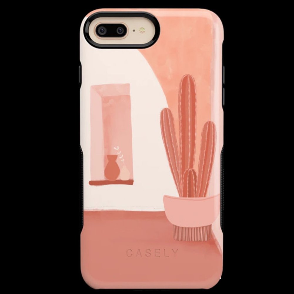 Desert Daze | Peachy Cactus Case | Casley iPhone 6/7/8 Plus BOLD Case